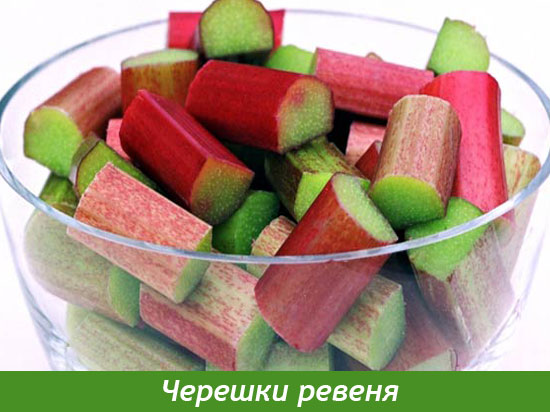 Черешки ревеня